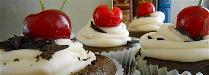cupcakes with cherries on top