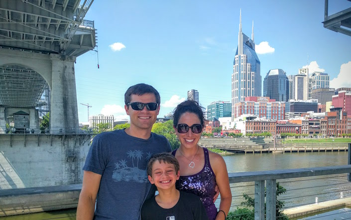 our family with Nashville in the background